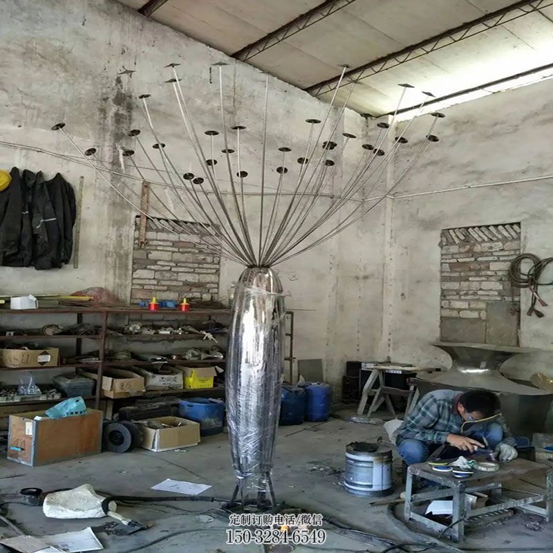 街景小品提供-商场素材-抽象发光灯雕塑