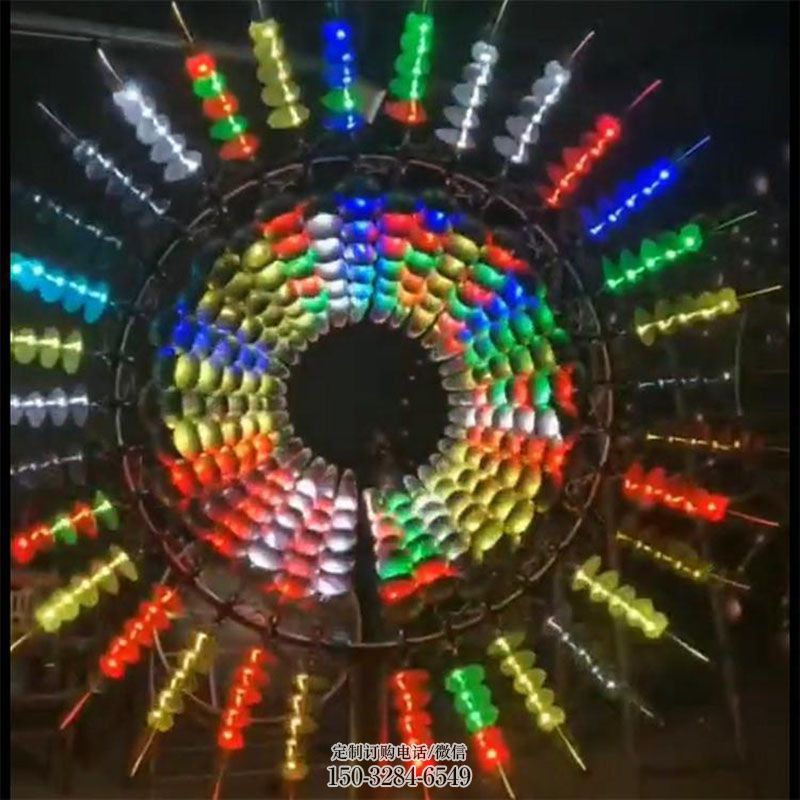 街头艺术供应-彩色种类-户外风动雕塑
